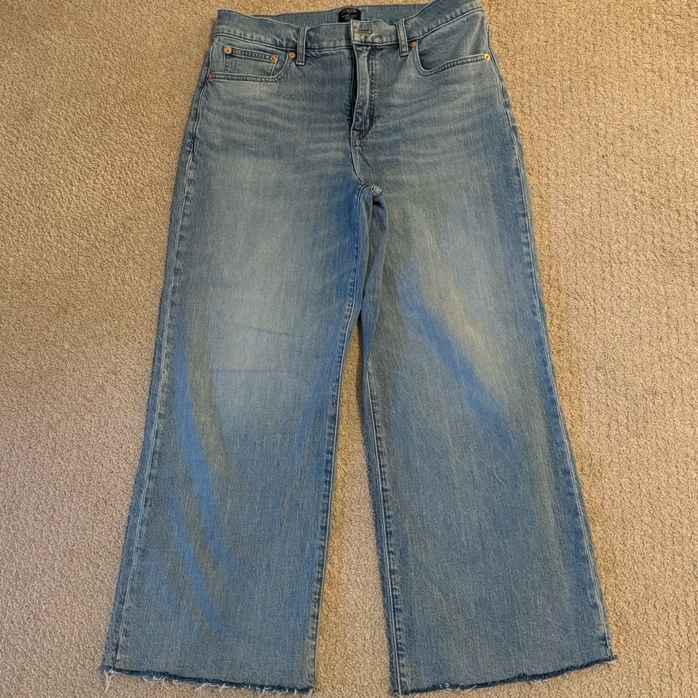 J. Crew Women's wide leg cropped Flare Jeans